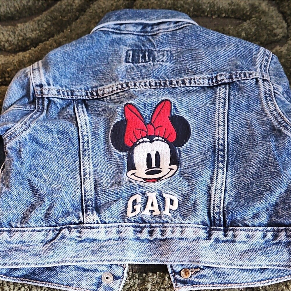 GAP babyGAP Disney Minnie Mouse Blue Denim Button Jacket 12-18 Months - Picture 5 of 5